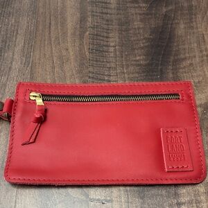 Portland Leather Red Adrianna pouch.
